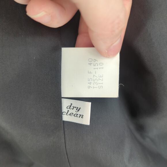 VTG Pendleton Blazer Womens 10 Black Wool USA Oversized Workwear Career Classic - Picture 12 of 12